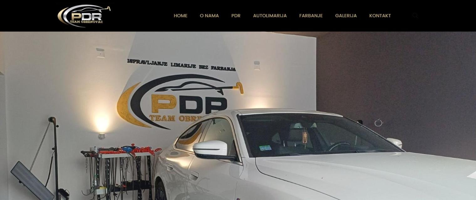 Website der Karosseriewerkstatt PDR Team Obrenovac