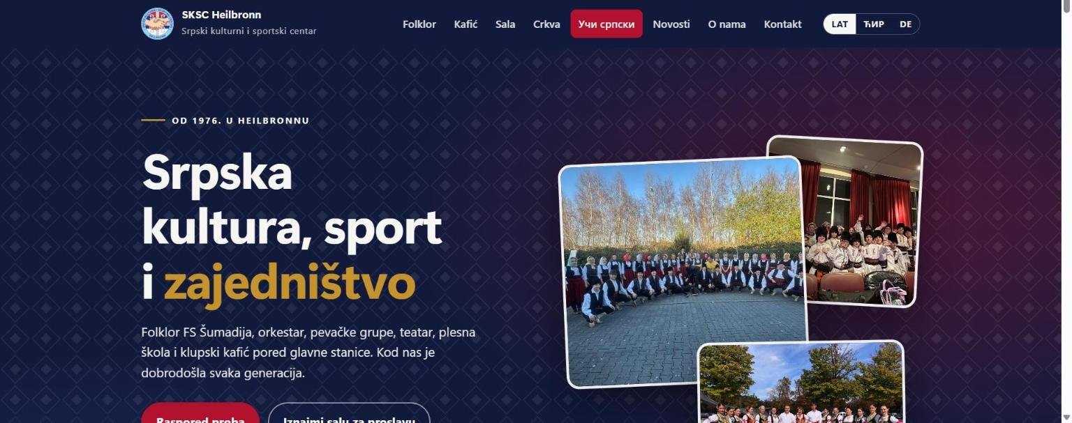Website des Kulturvereins SKSC Heilbronn