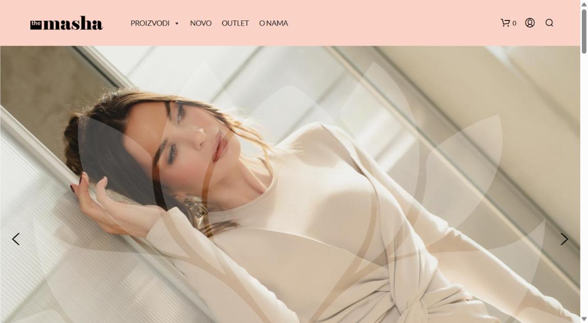 Startseite des Mode-Onlineshops The Masha