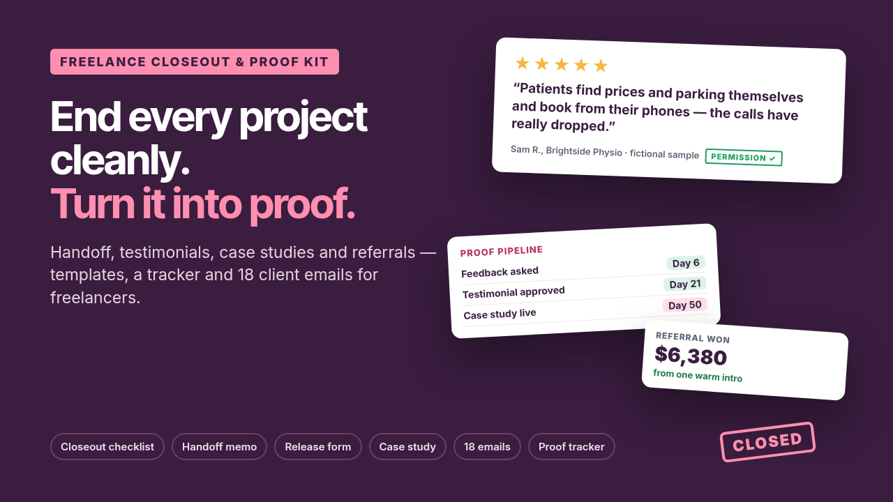 The Freelance Closeout and Proof Kit cover