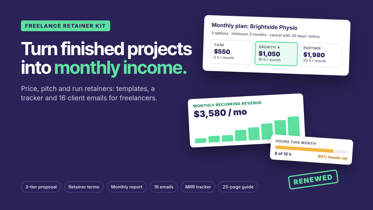 The Freelance Retainer Kit cover